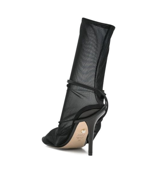 ALEVI Black Buckle-Strap Ankle Boots