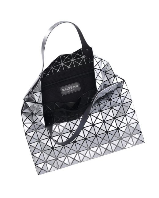 Issey Miyake White Prism Top Handle Tote Bag