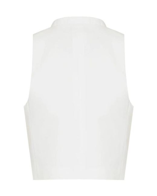 Tom Ford White Sleeveless Buttoned Waistcoat