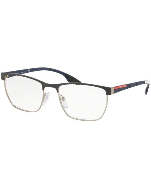 Prada Linea Rossa White Logo Flat Mirror for men