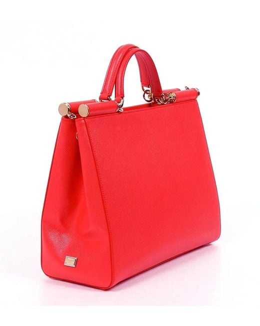 Dolce & Gabbana Red Logo Details Handbag