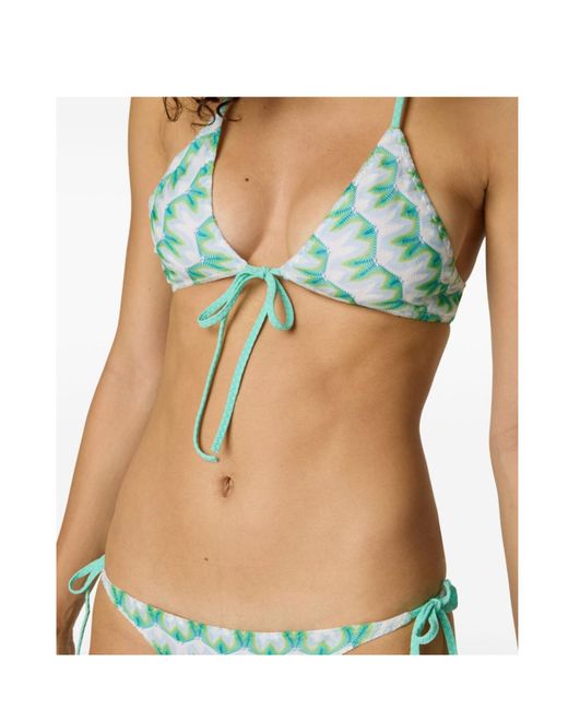 Missoni Green Patterned Triangle Bikini Set