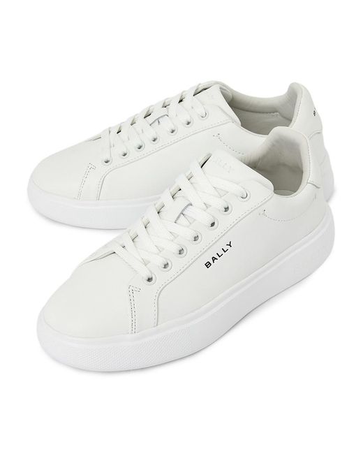 Bally White Lace-Up Sneakers