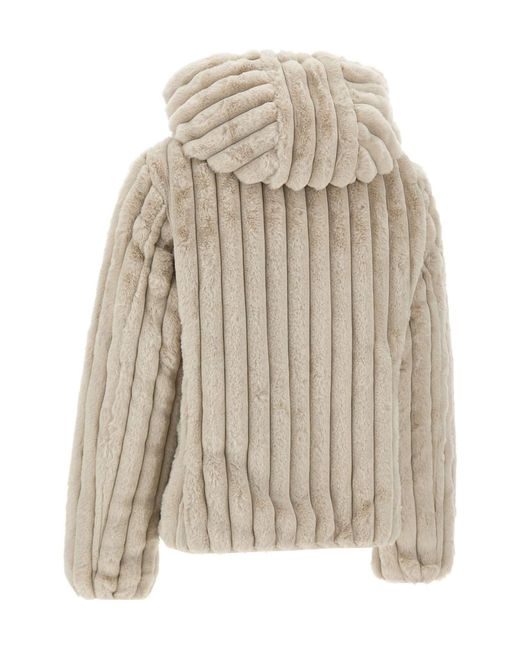 Save The Duck Natural Zip-Up Hooded Coat