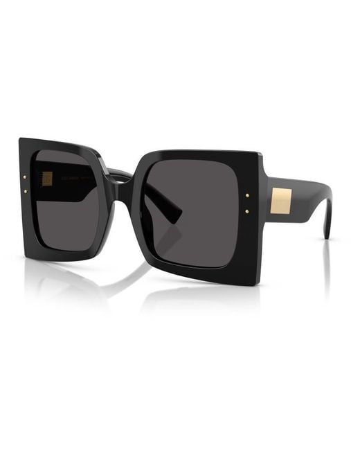 Dolce & Gabbana Black Eyewear Square Frame Sunglasses