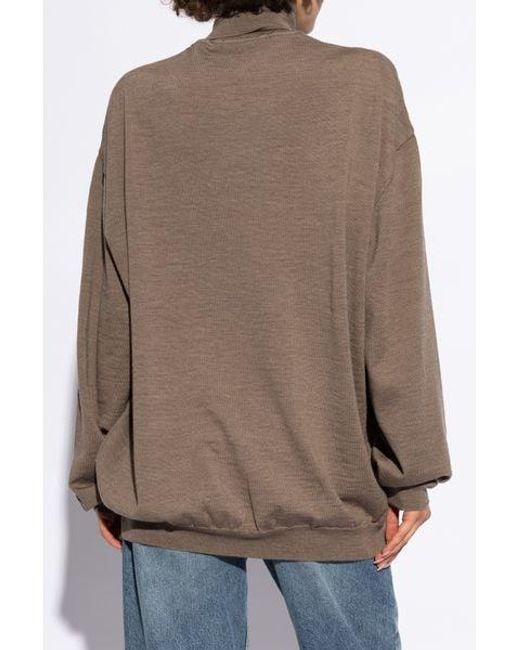 Moschino Brown Turtleneck Sweater