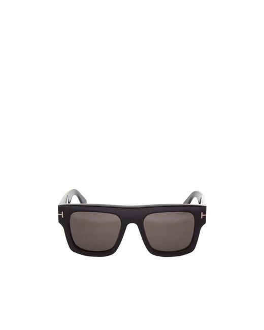 Tom Ford Gray Eyewear Fausto Square Frame Sunglasses for men