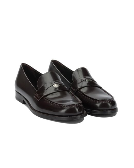 Tory Burch Black Round-Toe Loafers