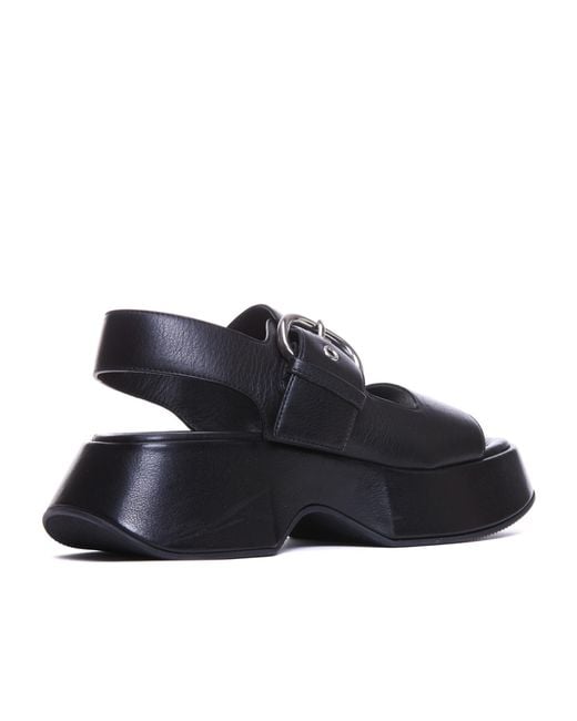 Vic Matié Blue Chunky Buckle Platform Sandals