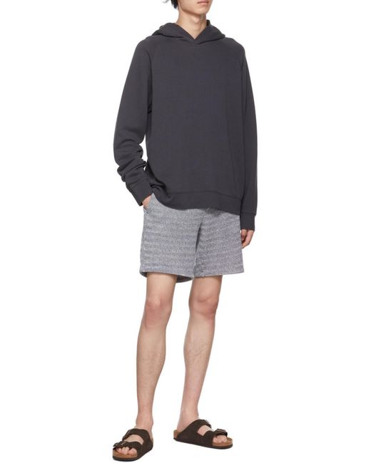 Vince Blue Logo Hooded Sweater for men