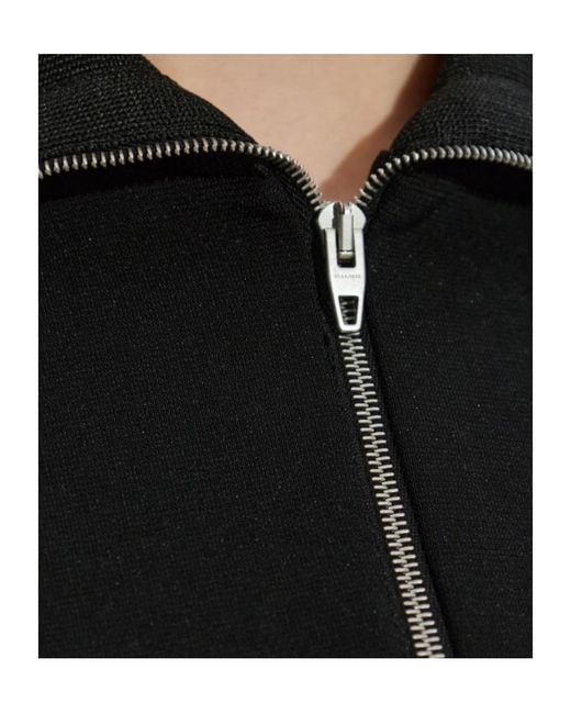 Jil Sander Black Zipped Cropped Jacket