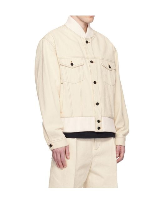 Lanvin Natural Teddy Long-Sleeved Casual Jacket for men