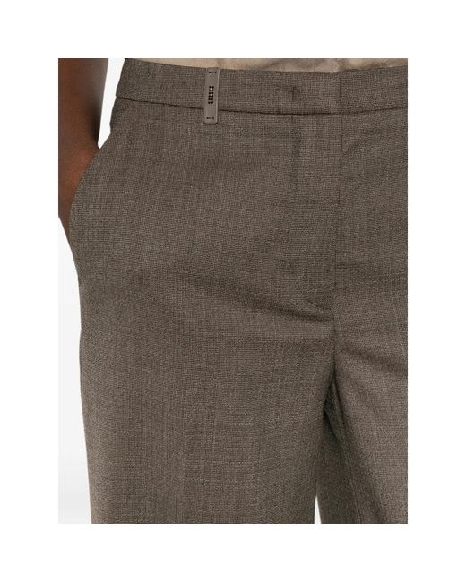 Peserico Gray Pressed-Crease Trousers