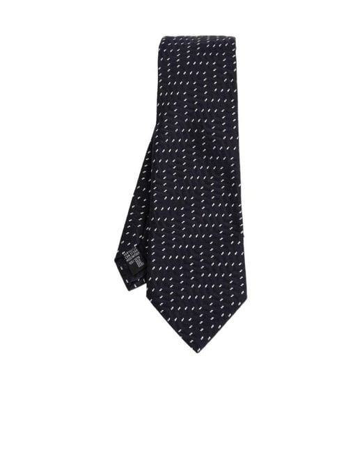 Giorgio Armani Blue Textured Micro-Pattern Tie for men