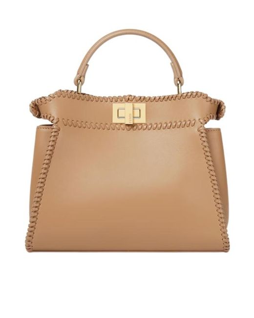 Fendi Natural Pekaboo Mini Handbag