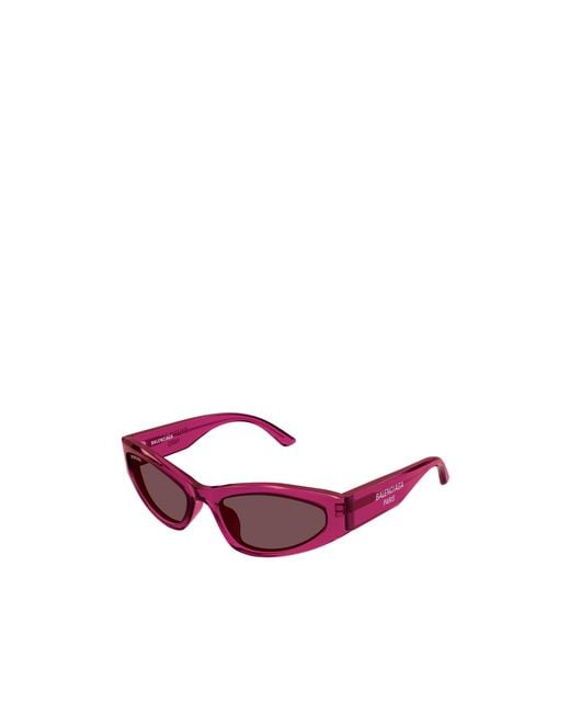 Balenciaga Purple Eyewear Cat-Eye Frame Sunglasses