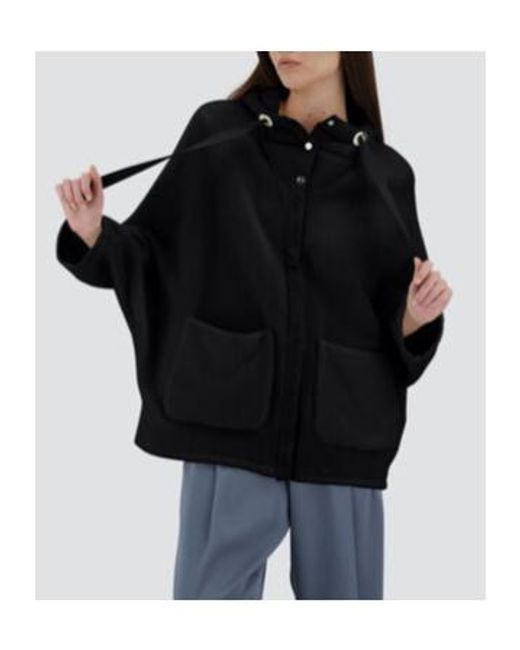 Herno Black Drawstring Hooded Jacket