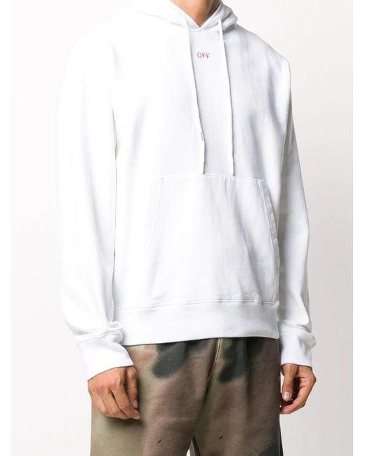 Off-White c/o Virgil Abloh White Logo Hooded Sweater for men