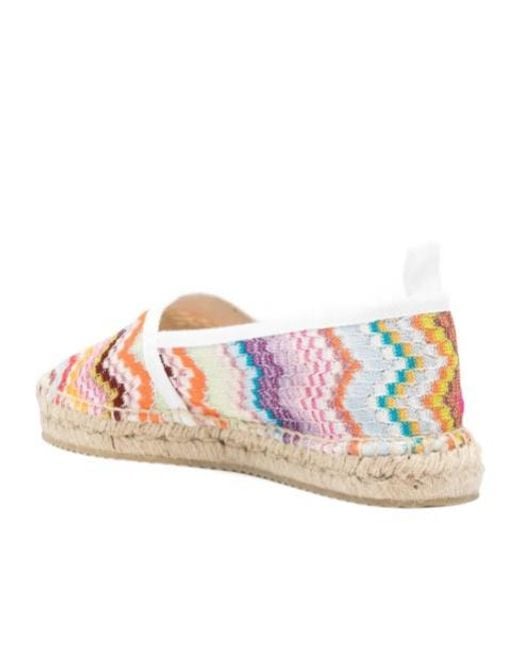Missoni Pink Chevron-Pattern Espadrilles