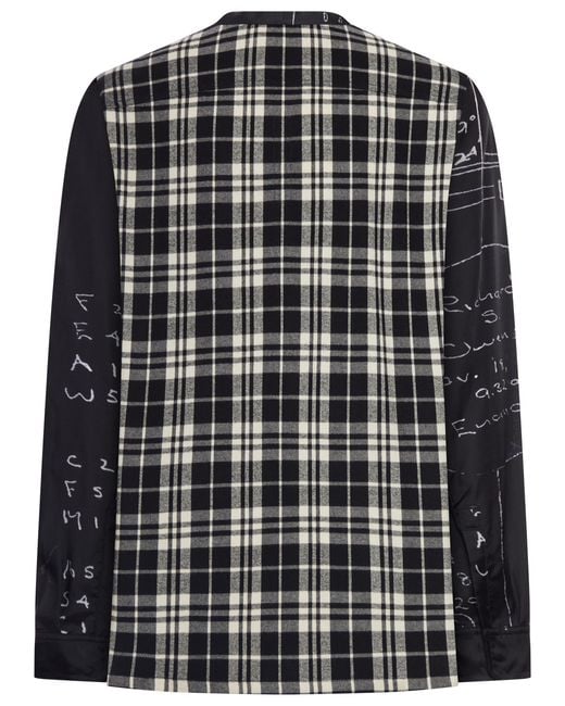 Rick Owens Black Larry Checked Shirt for men