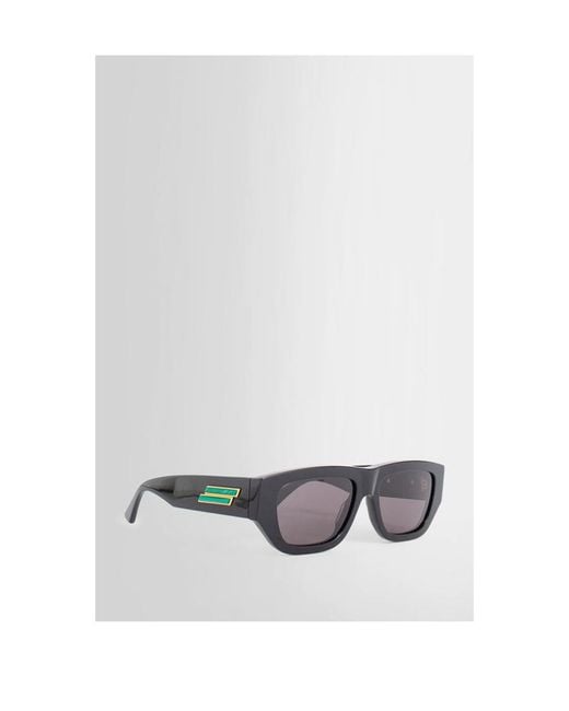 Bottega Veneta White Eyewear Rectangle Framed Sunglasses for men