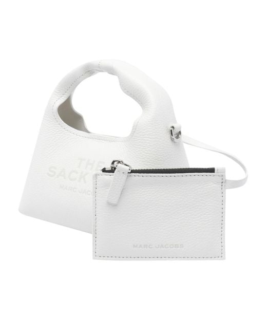 Marc Jacobs White The Micro Crossbody Sack Bag