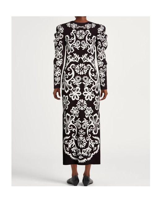 Farm Rio Black Long-Sleeved Dress