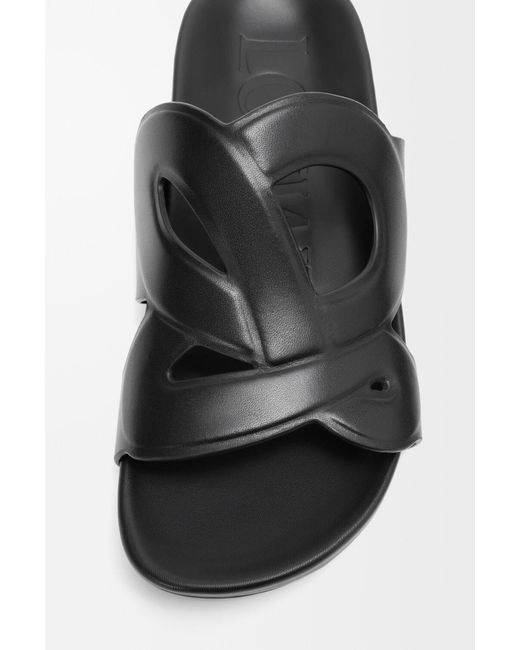 Loewe Black X Paula & Apos;S Ibiza & Apos;S Ease Monogram Leather Sandals for men