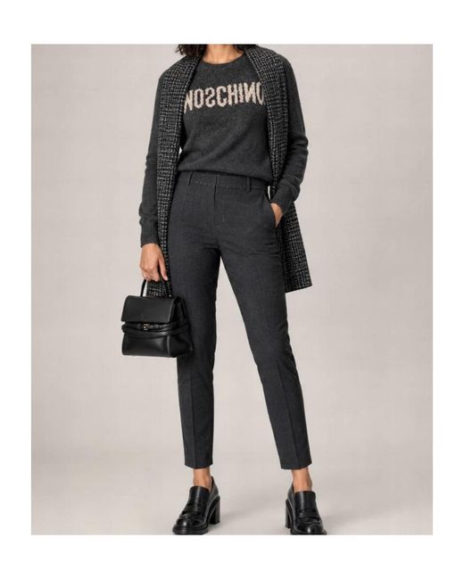 Moschino Black Leather Tote Bag