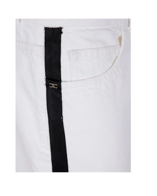 Elisabetta Franchi Gray Side-Stripe Jeans