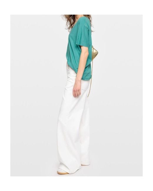 Zadig & Voltaire Blue V-Neck T-Shirt