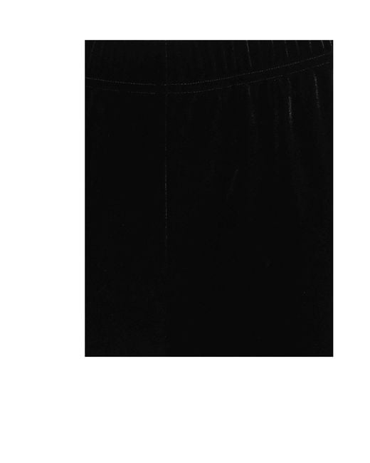 Ganni Black Fashion Versatile Solid Color Velvet Casual Pants