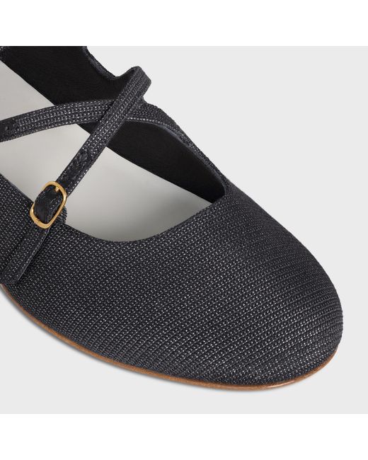 Céline Black Les Ballerines Criss-Cross Babies Ballerina