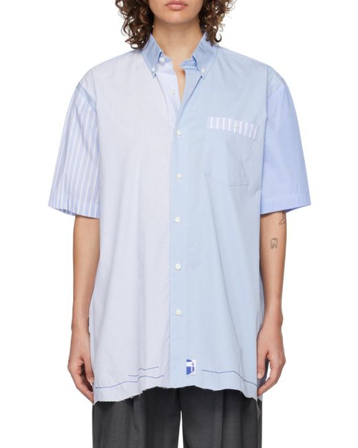 Adererror White Logo Double Short-Sleeved Shirt for men