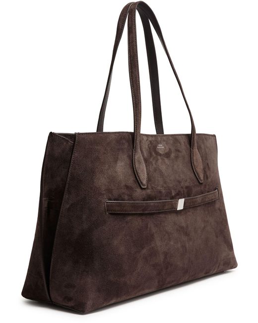 Totême Black Suede Lounge Tote Bag