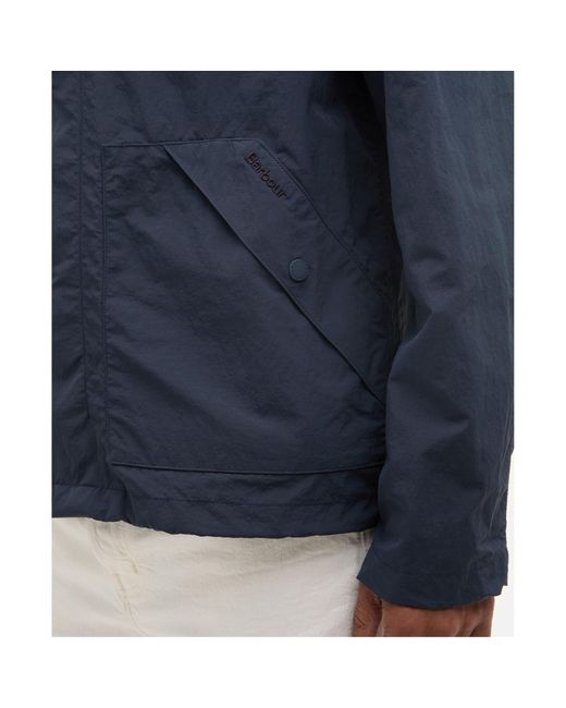 Barbour Blue Zippered Hooded Raincoat for men