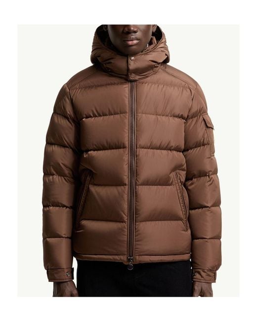 Moncler Brown Maya Matte Short Down Jacket for men