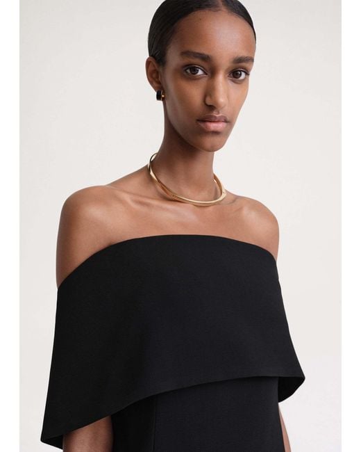 Totême Black Totême Off-Shoulder Top
