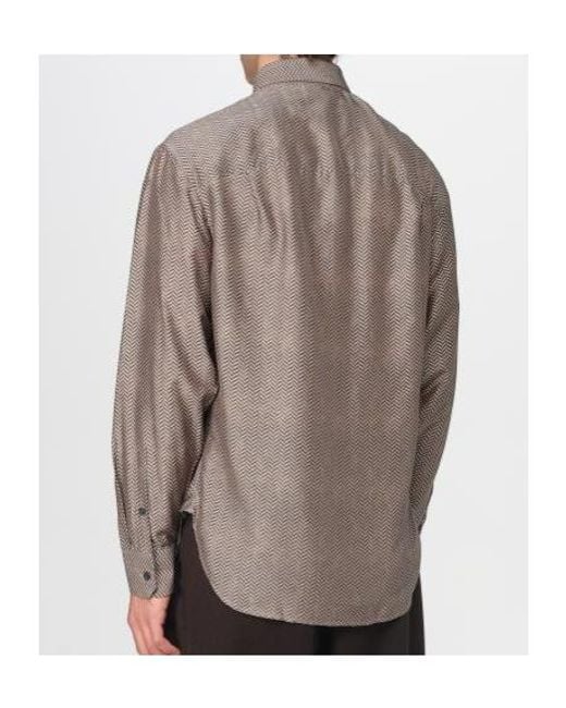 Emporio Armani Gray Long Sleeve Shirt for men