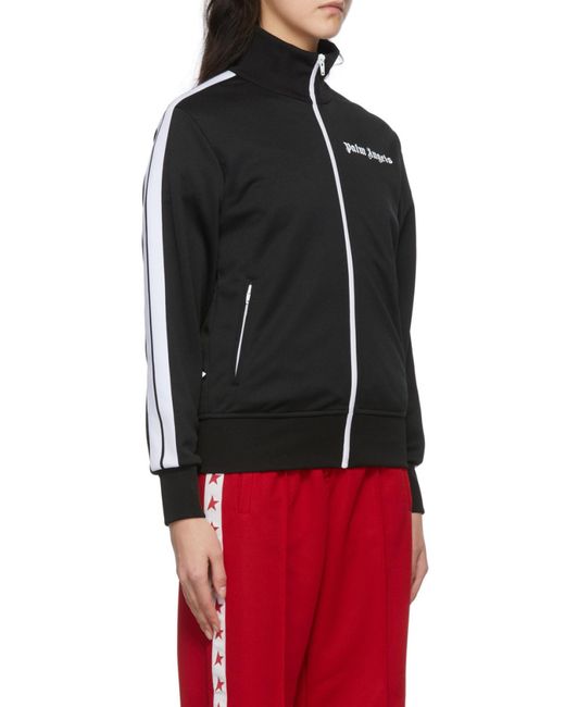 Palm Angels Black Side-Stripe Track Jacket