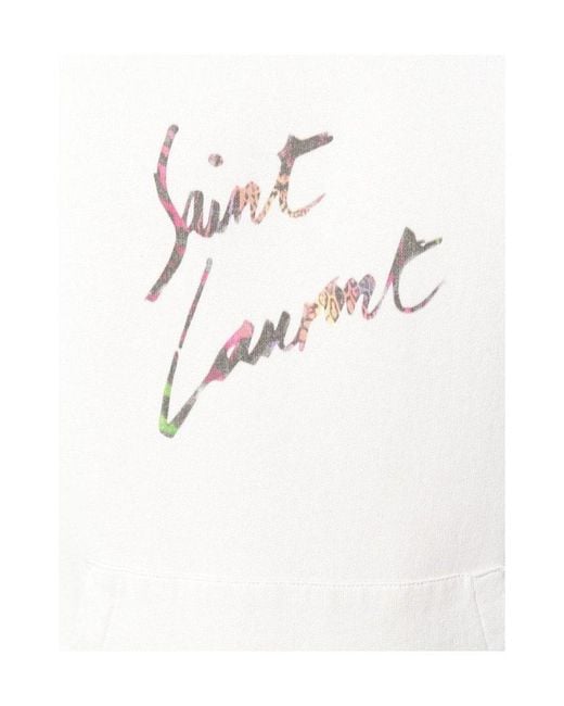 Saint Laurent White Animal Print' Hoodie for men