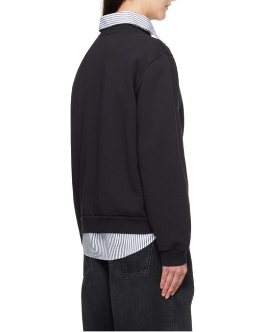 Acne Black Organic-Cotton Sweatshirt for men