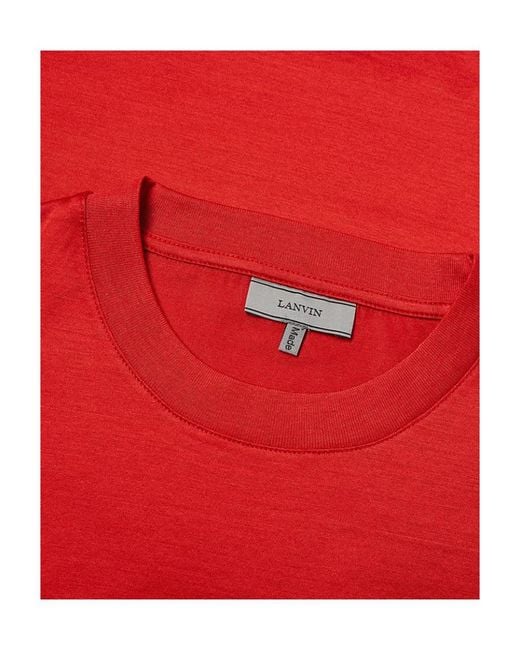 Lanvin Red Logo Details T-Shirt for men
