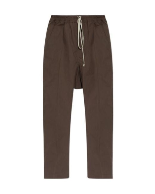Rick Owens Brown Drawstring Long Pants for men