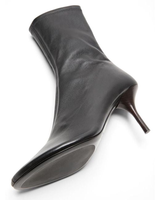 Acne Black Leather Heel Boot