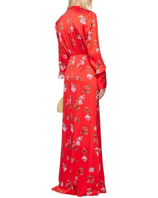 Magda Butrym Red High-Necked Long Dress