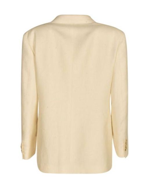 Blazé Milano Natural Blazé Milano Single-Breasted Buttoned Blazer