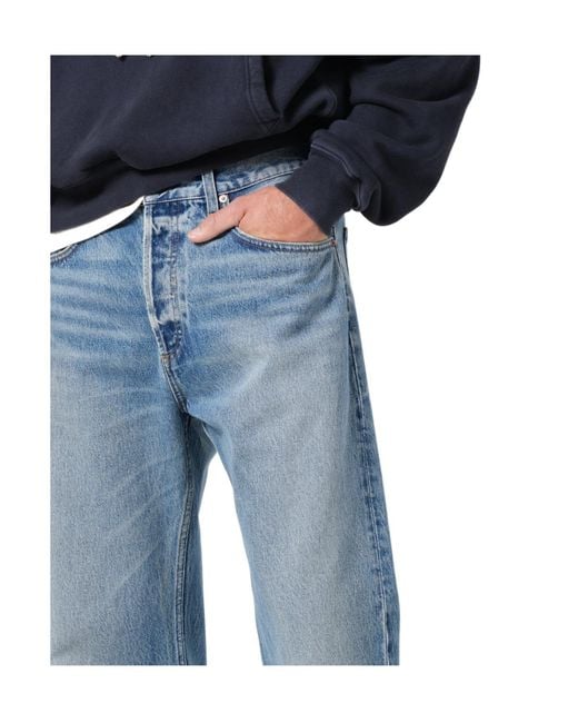Agolde Blue Magnus Button Jeans for men