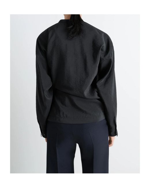 Lemaire Black Long-Sleeved Twisted Top