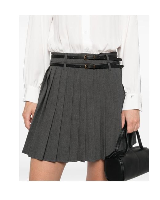 Liu Jo White Belted Pleated Midi Dresse